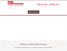 Tablet Screenshot of pmebabbittbearings.com
